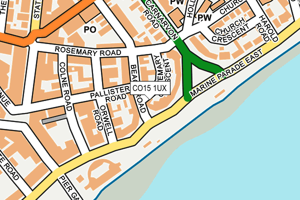 CO15 1UX map - OS OpenMap – Local (Ordnance Survey) CO15 1UX map - OS OpenMap – Local (Ordnance Survey)