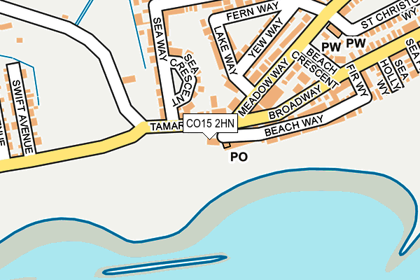 CO15 2HN map - OS OpenMap – Local (Ordnance Survey) CO15 2HN map - OS OpenMap – Local (Ordnance Survey)