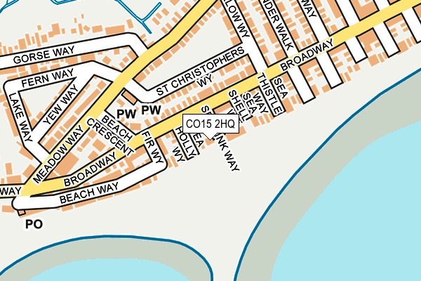 CO15 2HQ map - OS OpenMap – Local (Ordnance Survey) CO15 2HQ map - OS OpenMap – Local (Ordnance Survey)