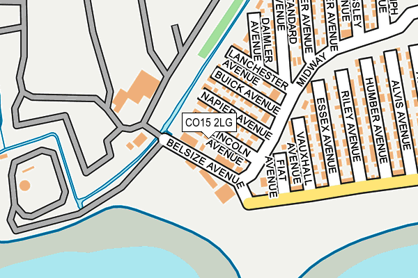 CO15 2LG map - OS OpenMap – Local (Ordnance Survey) CO15 2LG map - OS OpenMap – Local (Ordnance Survey)