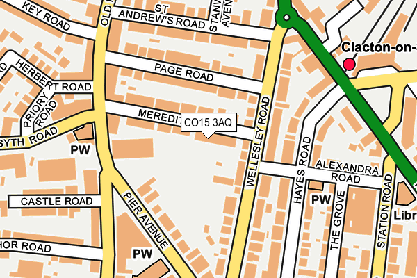 CO15 3AQ map - OS OpenMap – Local (Ordnance Survey) CO15 3AQ map - OS OpenMap – Local (Ordnance Survey)