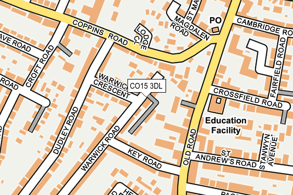CO15 3DL map - OS OpenMap – Local (Ordnance Survey) CO15 3DL map - OS OpenMap – Local (Ordnance Survey)