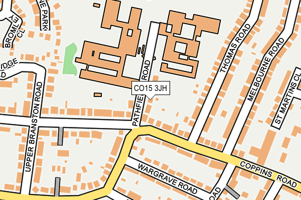 CO15 3JH map - OS OpenMap – Local (Ordnance Survey) CO15 3JH map - OS OpenMap – Local (Ordnance Survey)