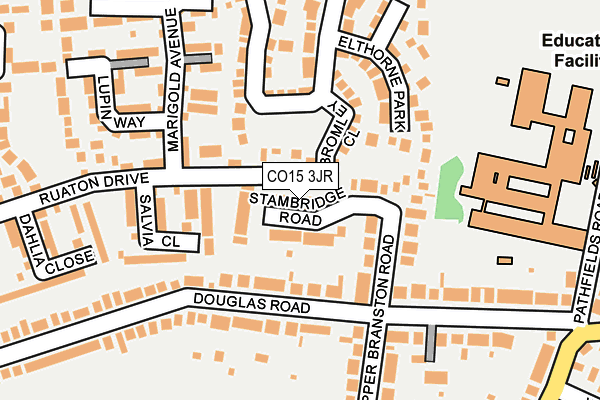 CO15 3JR map - OS OpenMap – Local (Ordnance Survey) CO15 3JR map - OS OpenMap – Local (Ordnance Survey)
