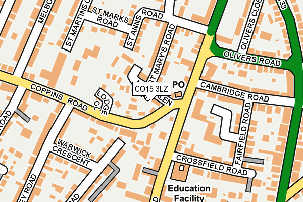 CO15 3LZ map - OS OpenMap – Local (Ordnance Survey) CO15 3LZ map - OS OpenMap – Local (Ordnance Survey)