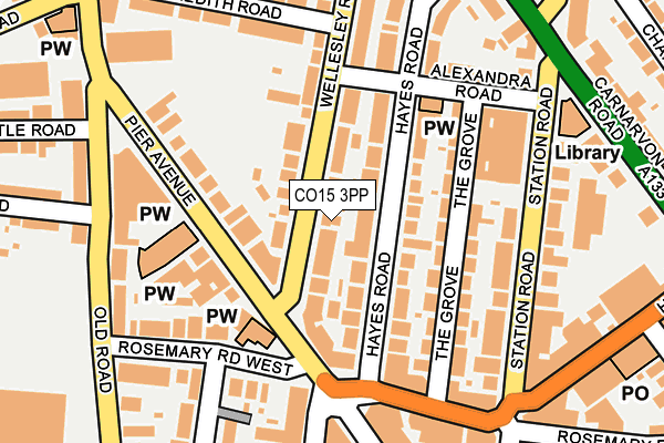 CO15 3PP map - OS OpenMap – Local (Ordnance Survey) CO15 3PP map - OS OpenMap – Local (Ordnance Survey)