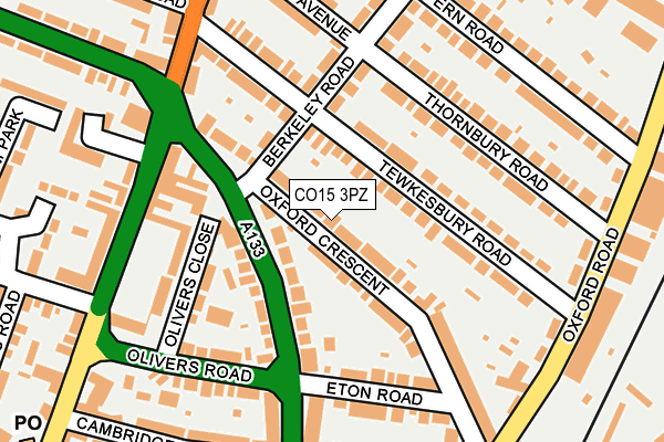 CO15 3PZ map - OS OpenMap – Local (Ordnance Survey) CO15 3PZ map - OS OpenMap – Local (Ordnance Survey)