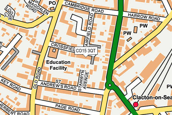 CO15 3QT map - OS OpenMap – Local (Ordnance Survey)