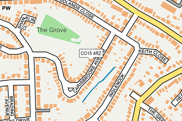 CO15 4RZ map - OS OpenMap – Local (Ordnance Survey) CO15 4RZ map - OS OpenMap – Local (Ordnance Survey)