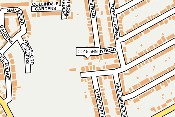 CO15 5HN map - OS OpenMap – Local (Ordnance Survey)
