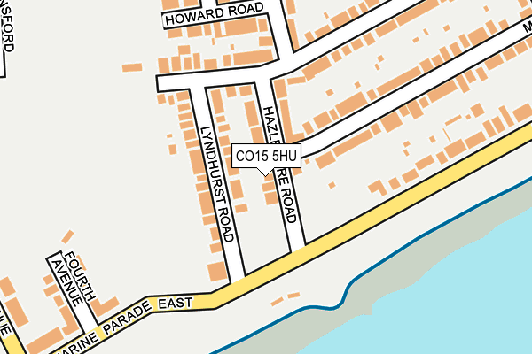 CO15 5HU map - OS OpenMap – Local (Ordnance Survey)