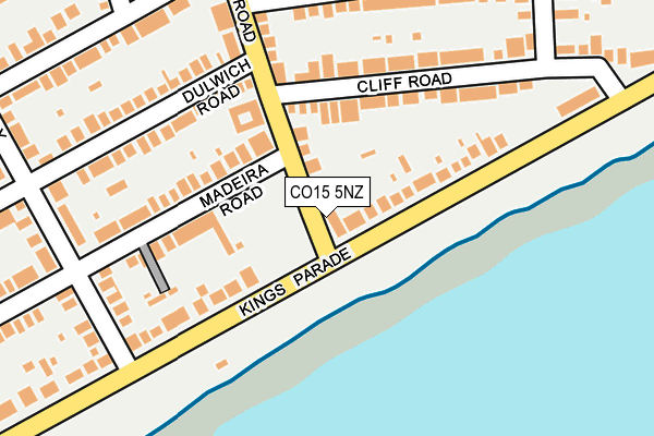 CO15 5NZ map - OS OpenMap – Local (Ordnance Survey)