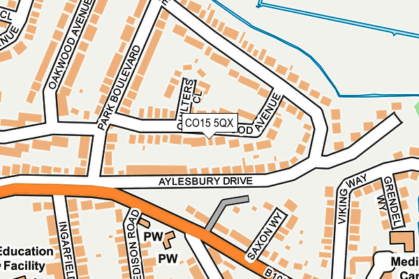 CO15 5QX map - OS OpenMap – Local (Ordnance Survey) CO15 5QX map - OS OpenMap – Local (Ordnance Survey)