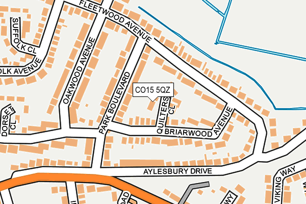CO15 5QZ map - OS OpenMap – Local (Ordnance Survey)