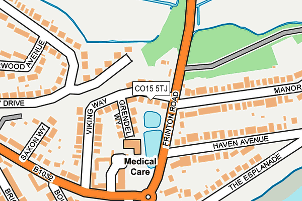 CO15 5TJ map - OS OpenMap – Local (Ordnance Survey)