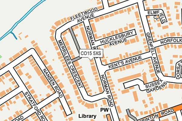 CO15 5XS map - OS OpenMap – Local (Ordnance Survey)