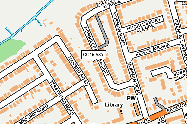 CO15 5XY map - OS OpenMap – Local (Ordnance Survey) CO15 5XY map - OS OpenMap – Local (Ordnance Survey)