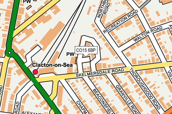 CO15 6BP map - OS OpenMap – Local (Ordnance Survey)