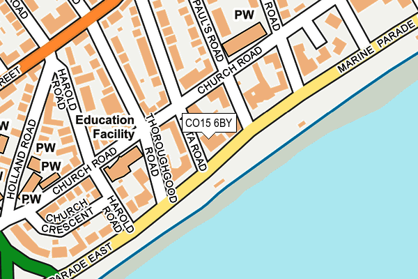 CO15 6BY map - OS OpenMap – Local (Ordnance Survey) CO15 6BY map - OS OpenMap – Local (Ordnance Survey)