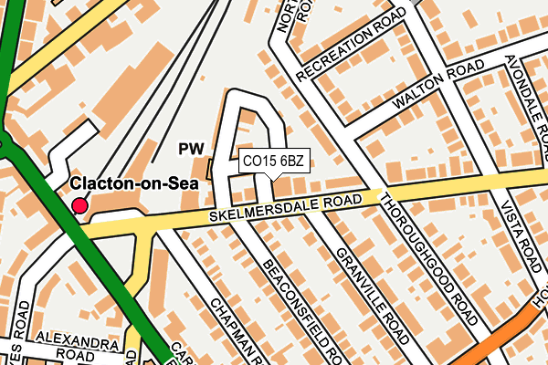 CO15 6BZ map - OS OpenMap – Local (Ordnance Survey) CO15 6BZ map - OS OpenMap – Local (Ordnance Survey)