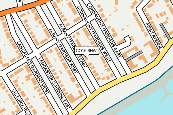CO15 6HW map - OS OpenMap – Local (Ordnance Survey) CO15 6HW map - OS OpenMap – Local (Ordnance Survey)