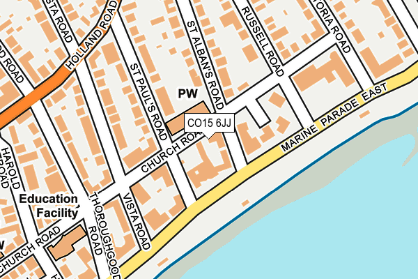 CO15 6JJ map - OS OpenMap – Local (Ordnance Survey)