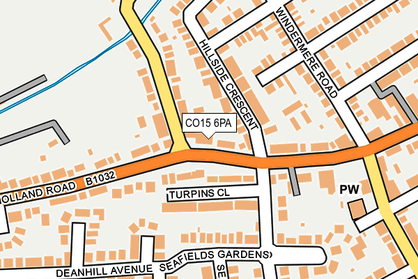 CO15 6PA map - OS OpenMap – Local (Ordnance Survey) CO15 6PA map - OS OpenMap – Local (Ordnance Survey)