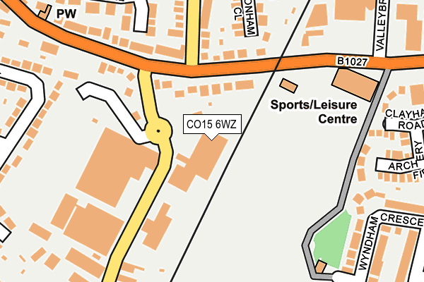 CO15 6WZ map - OS OpenMap – Local (Ordnance Survey) CO15 6WZ map - OS OpenMap – Local (Ordnance Survey)