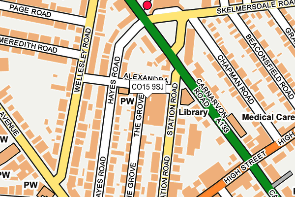 CO15 9SJ map - OS OpenMap – Local (Ordnance Survey) CO15 9SJ map - OS OpenMap – Local (Ordnance Survey)