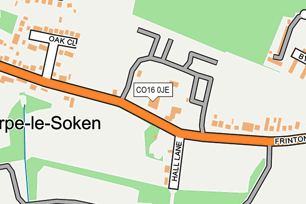 CO16 0JE map - OS OpenMap – Local (Ordnance Survey)