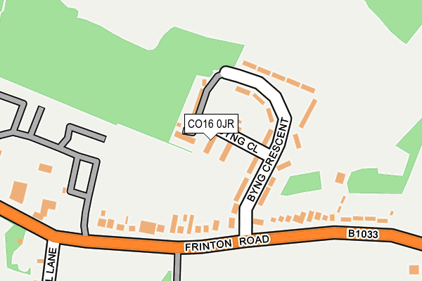 CO16 0JR map - OS OpenMap – Local (Ordnance Survey) CO16 0JR map - OS OpenMap – Local (Ordnance Survey)