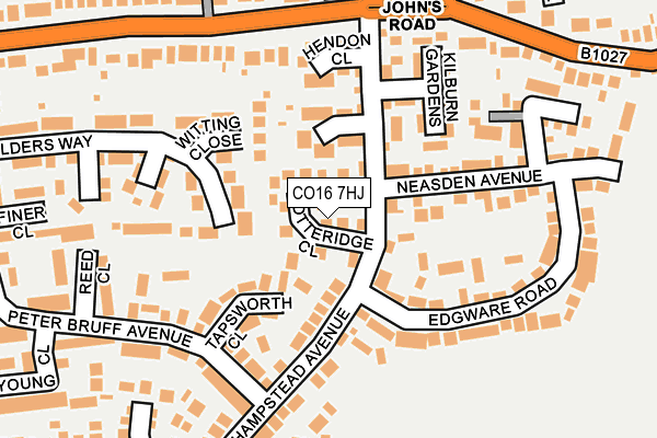 CO16 7HJ map - OS OpenMap – Local (Ordnance Survey) CO16 7HJ map - OS OpenMap – Local (Ordnance Survey)