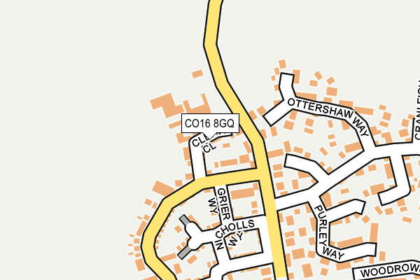 CO16 8GQ map - OS OpenMap – Local (Ordnance Survey)
