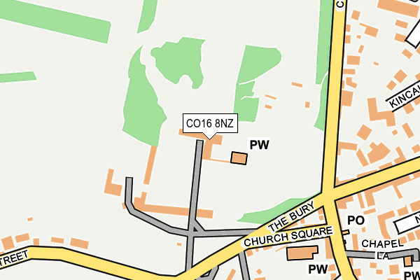 CO16 8NZ map - OS OpenMap – Local (Ordnance Survey) CO16 8NZ map - OS OpenMap – Local (Ordnance Survey)