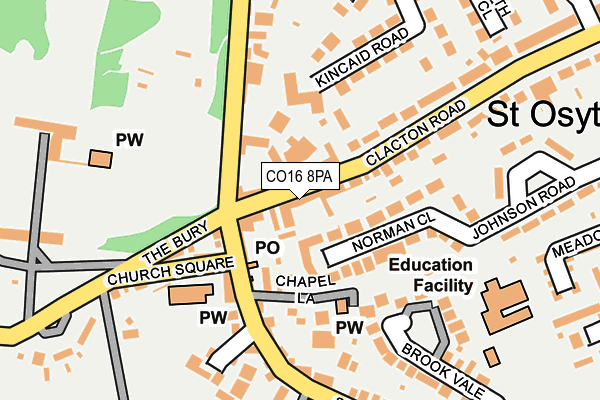 CO16 8PA map - OS OpenMap – Local (Ordnance Survey) CO16 8PA map - OS OpenMap – Local (Ordnance Survey)