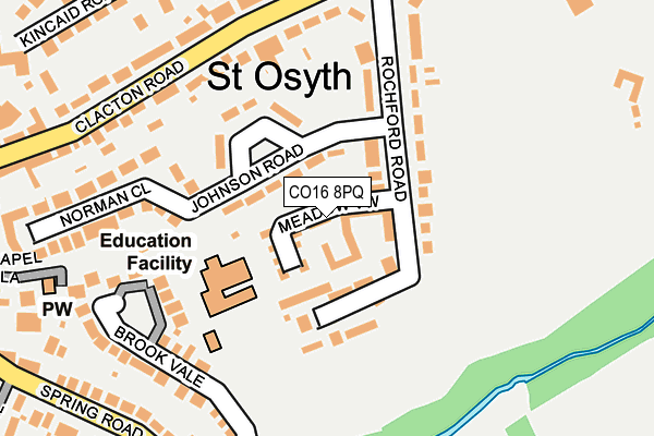 CO16 8PQ map - OS OpenMap – Local (Ordnance Survey) CO16 8PQ map - OS OpenMap – Local (Ordnance Survey)