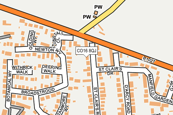 CO16 8QJ map - OS OpenMap – Local (Ordnance Survey) CO16 8QJ map - OS OpenMap – Local (Ordnance Survey)