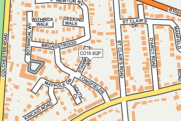 CO16 8QP map - OS OpenMap – Local (Ordnance Survey) CO16 8QP map - OS OpenMap – Local (Ordnance Survey)