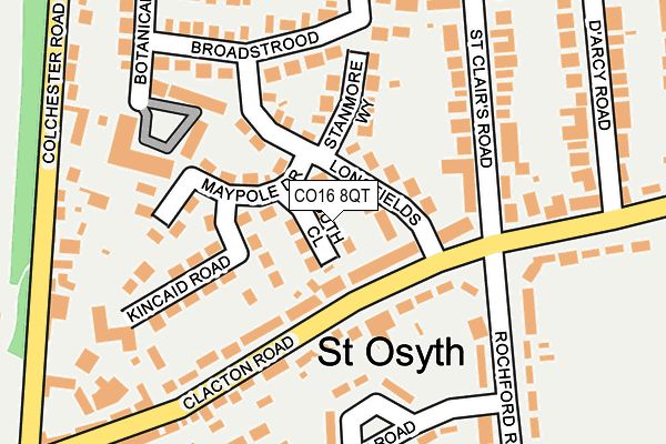 CO16 8QT map - OS OpenMap – Local (Ordnance Survey) CO16 8QT map - OS OpenMap – Local (Ordnance Survey)