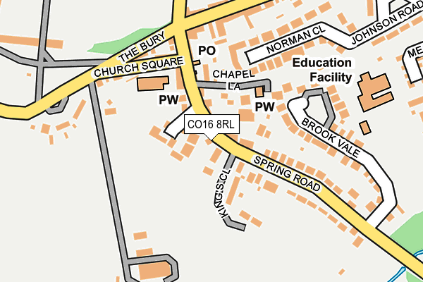 CO16 8RL map - OS OpenMap – Local (Ordnance Survey) CO16 8RL map - OS OpenMap – Local (Ordnance Survey)