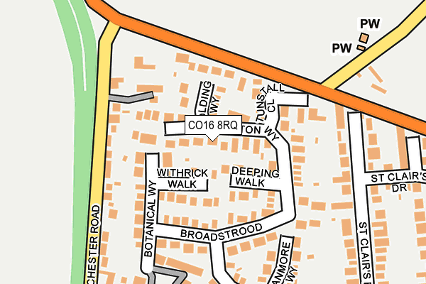 CO16 8RQ map - OS OpenMap – Local (Ordnance Survey) CO16 8RQ map - OS OpenMap – Local (Ordnance Survey)