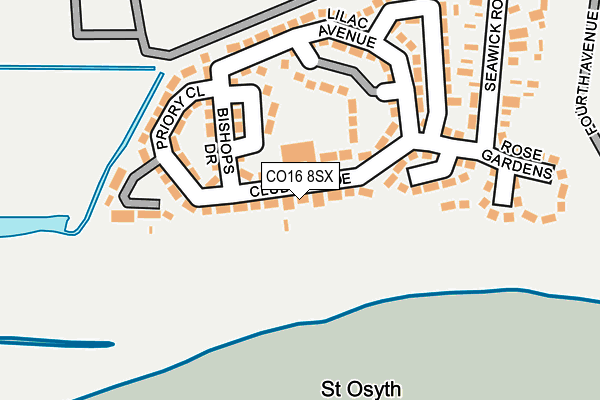 CO16 8SX map - OS OpenMap – Local (Ordnance Survey) CO16 8SX map - OS OpenMap – Local (Ordnance Survey)