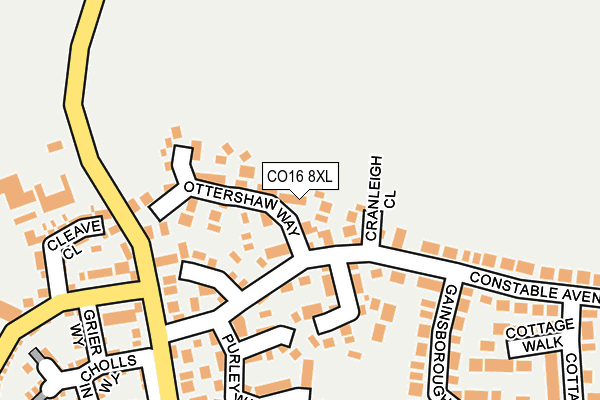 CO16 8XL map - OS OpenMap – Local (Ordnance Survey) CO16 8XL map - OS OpenMap – Local (Ordnance Survey)