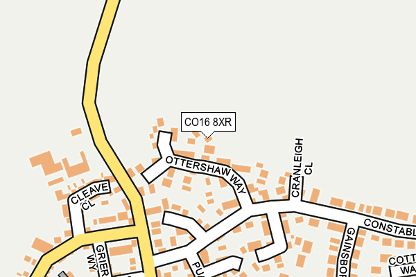 CO16 8XR map - OS OpenMap – Local (Ordnance Survey) CO16 8XR map - OS OpenMap – Local (Ordnance Survey)