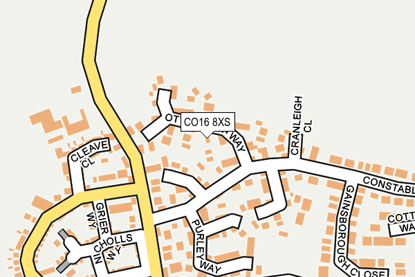 CO16 8XS map - OS OpenMap – Local (Ordnance Survey) CO16 8XS map - OS OpenMap – Local (Ordnance Survey)