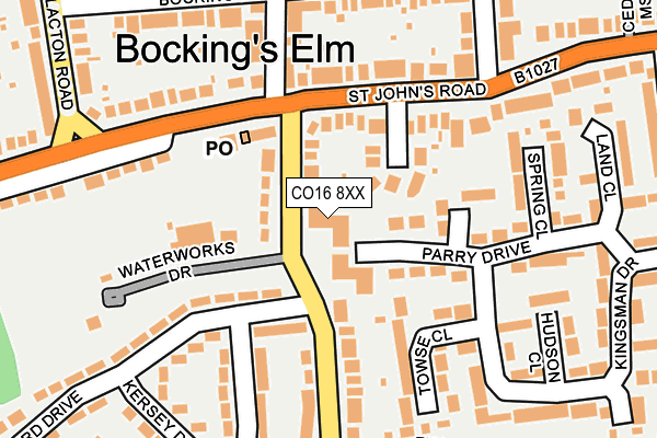 CO16 8XX map - OS OpenMap – Local (Ordnance Survey)