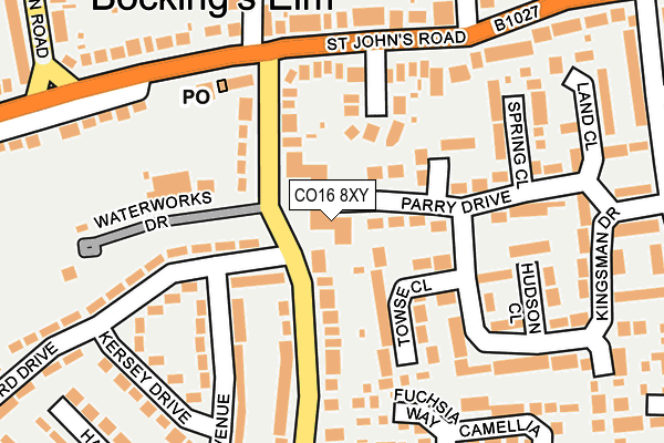CO16 8XY map - OS OpenMap – Local (Ordnance Survey) CO16 8XY map - OS OpenMap – Local (Ordnance Survey)