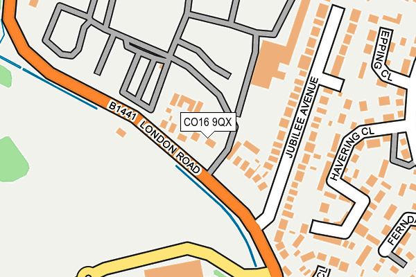 CO16 9QX map - OS OpenMap – Local (Ordnance Survey) CO16 9QX map - OS OpenMap – Local (Ordnance Survey)