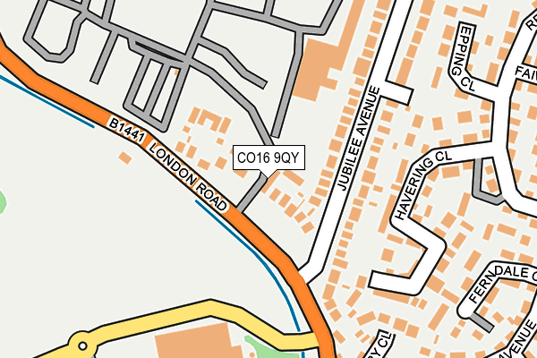 CO16 9QY map - OS OpenMap – Local (Ordnance Survey)