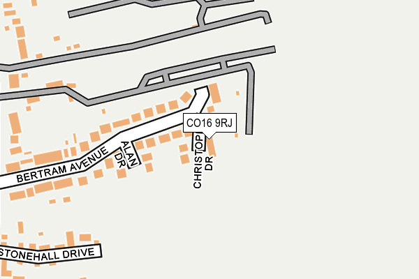 CO16 9RJ map - OS OpenMap – Local (Ordnance Survey)